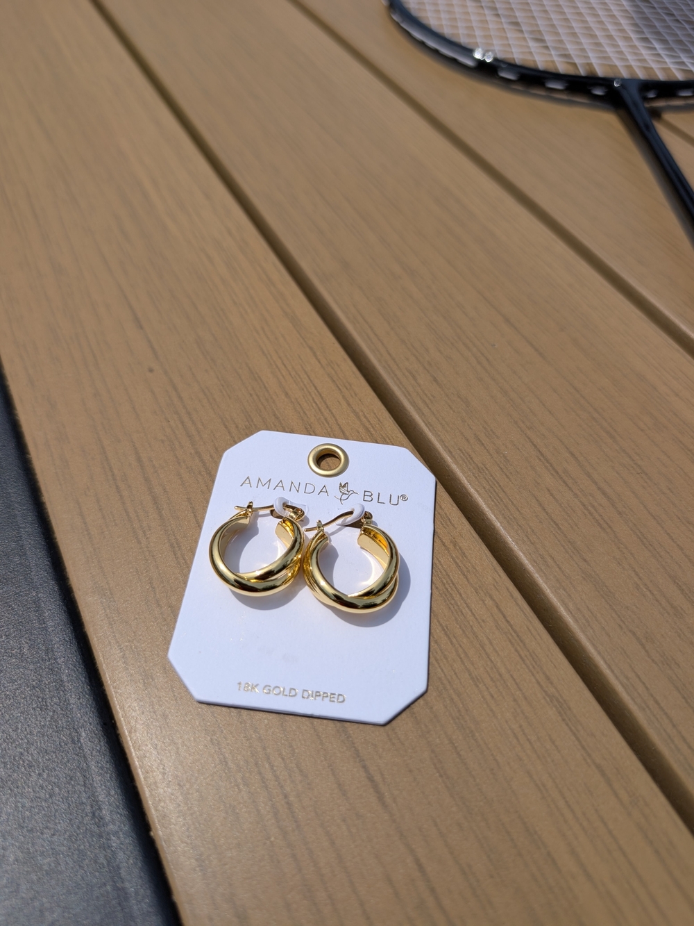 Gold Hoop Earrings - Classic 18K Gold Dipped